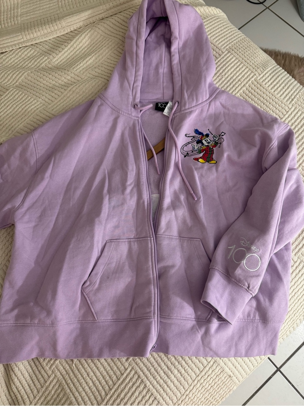 Disney 100 Lilac Kids Zip Hoodie Jacket